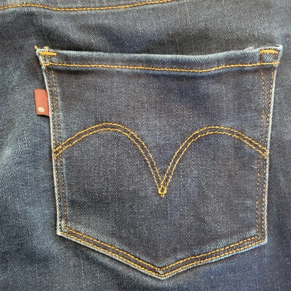 Levis Mid Rise Skinny Jean Dark Wash Stetch Denim Size 4 - Picture 10 of 12